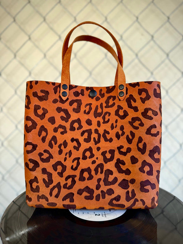 Classic Mini Tote: Leopard Print (ready to ship)