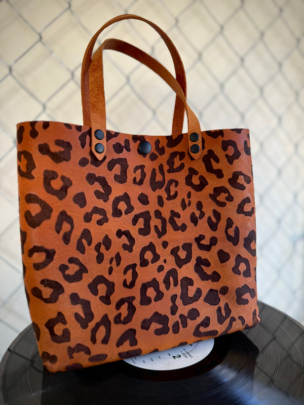 Classic Mini Tote: Leopard Print (ready to ship)