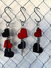 Heart and Chain Bag Charms