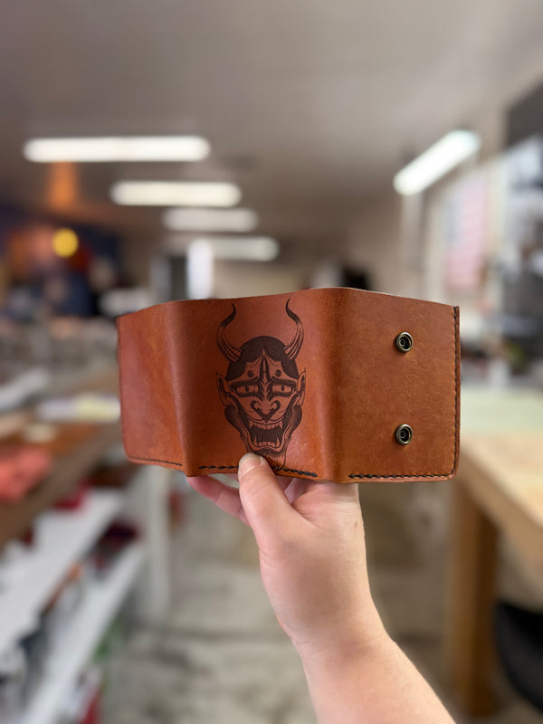 Trifold Wallet: Hannya 2 Tone (ready to ship)