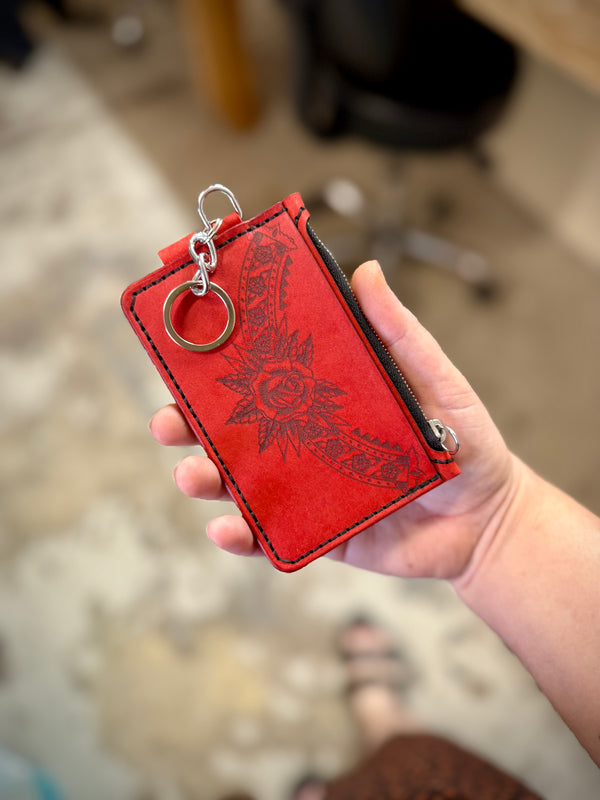 On The Run Keychain Wallet: Rose Collar
