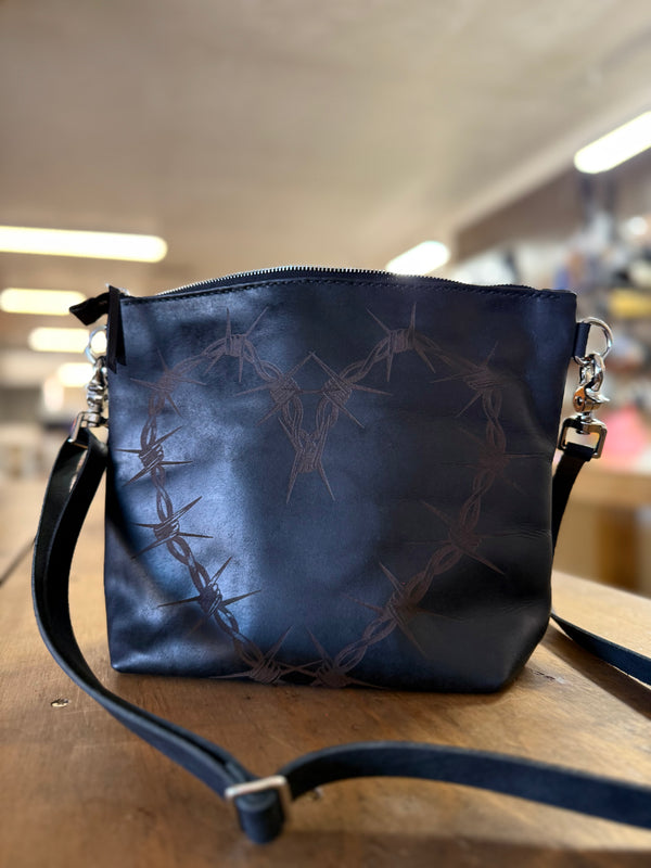 The Lola Zip Crossbody: Barbed Wire Heart