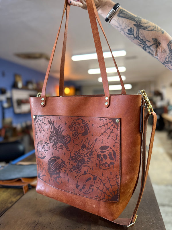 The Work Tote: Heads/Tails Flash (ready to ship)