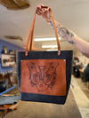 The Work Tote: Butterfly Lady Head (ready to ship)