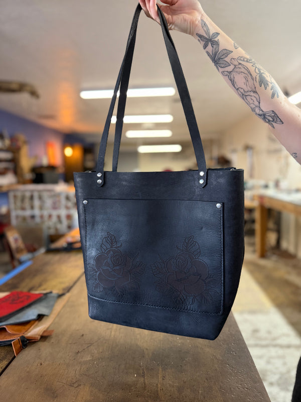 The Work Tote: Roses (ready to ship)