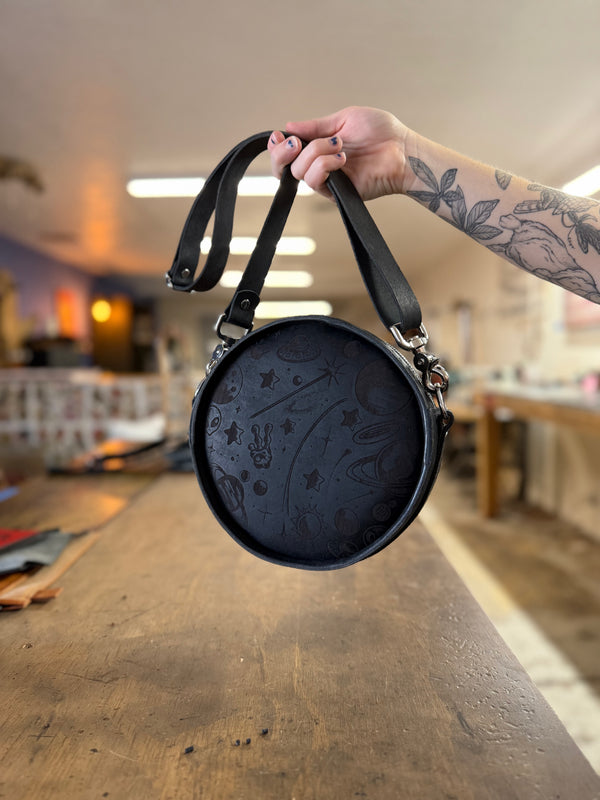 The Rebel Circle Bag: Space Print (ready to ship)