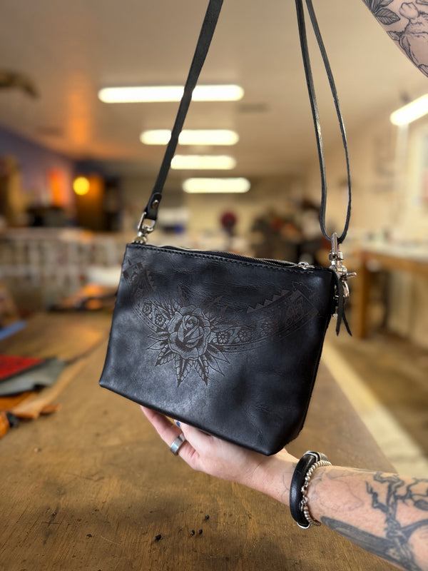 The Gimme Zip Bag: Rose Collar (ready to ship)