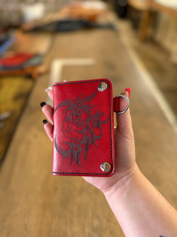 Saloon Wallet: Tribal Moon Lady (ready to ship)
