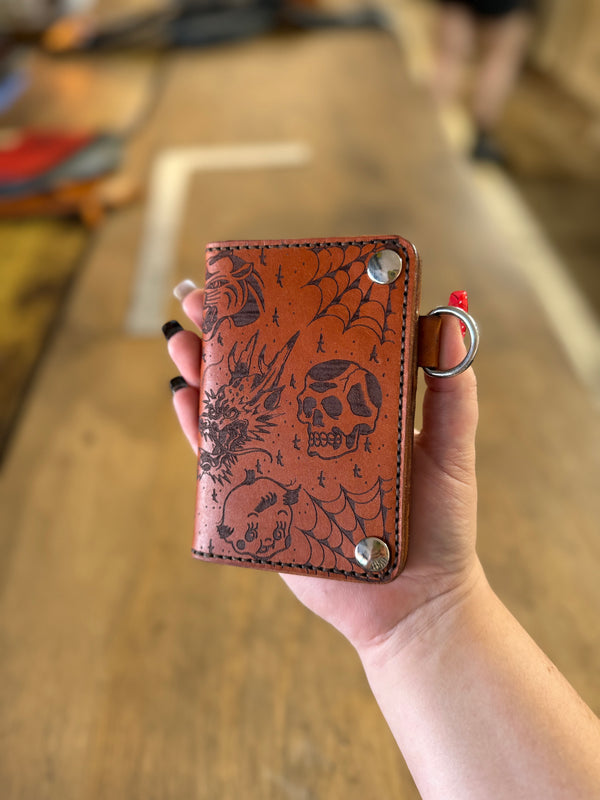 Saloon Wallet: Heads/Tails Flash (ready to ship)