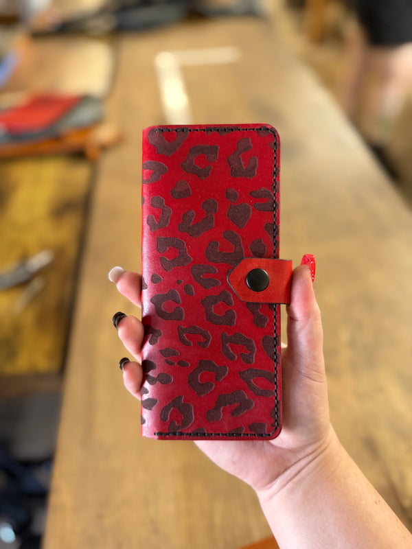 Bandita Wallet: Cherry Red Leopard (ready to ship)