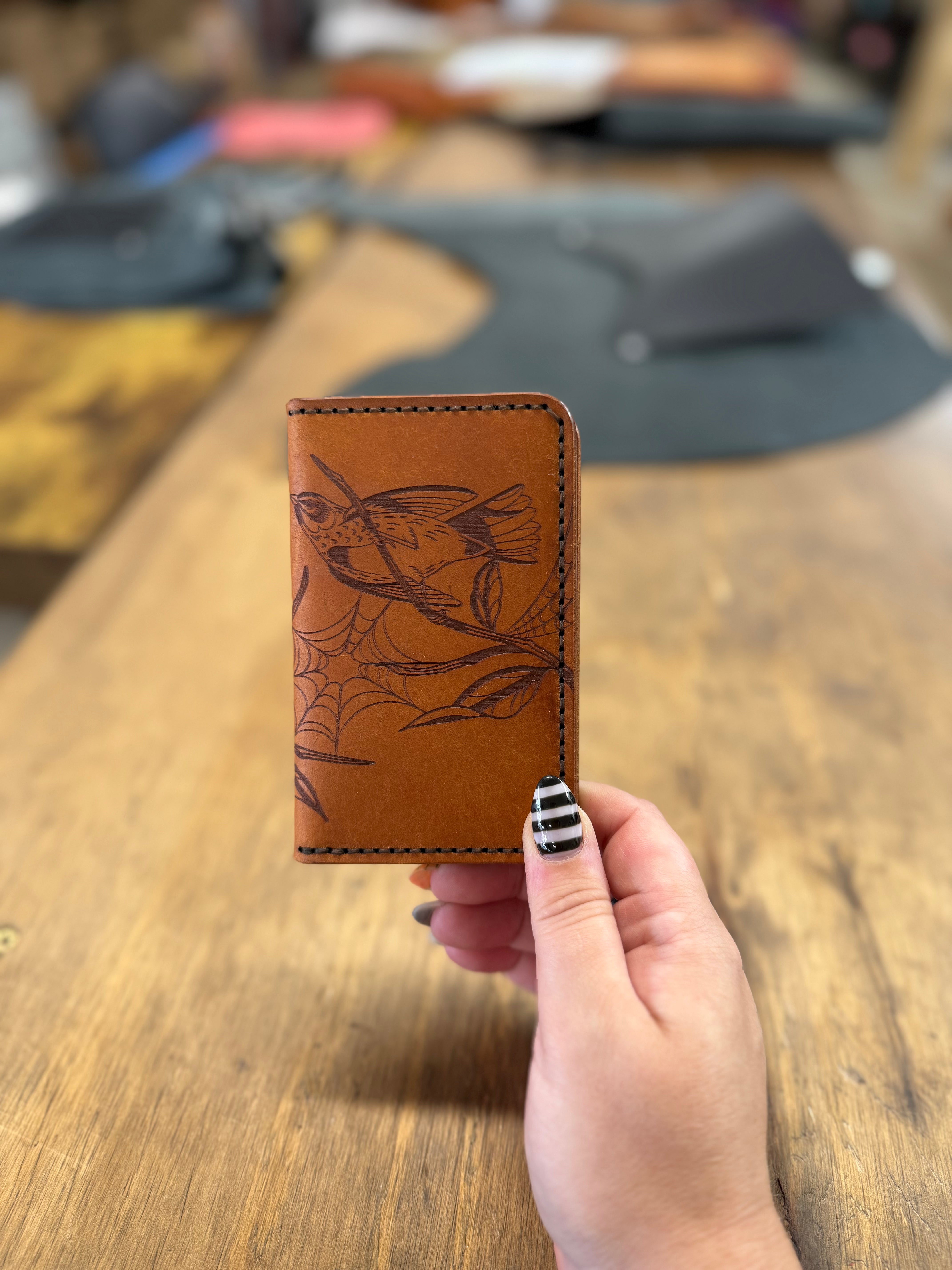 Dodge City Wallet: Spooky Birds (ready to ship)