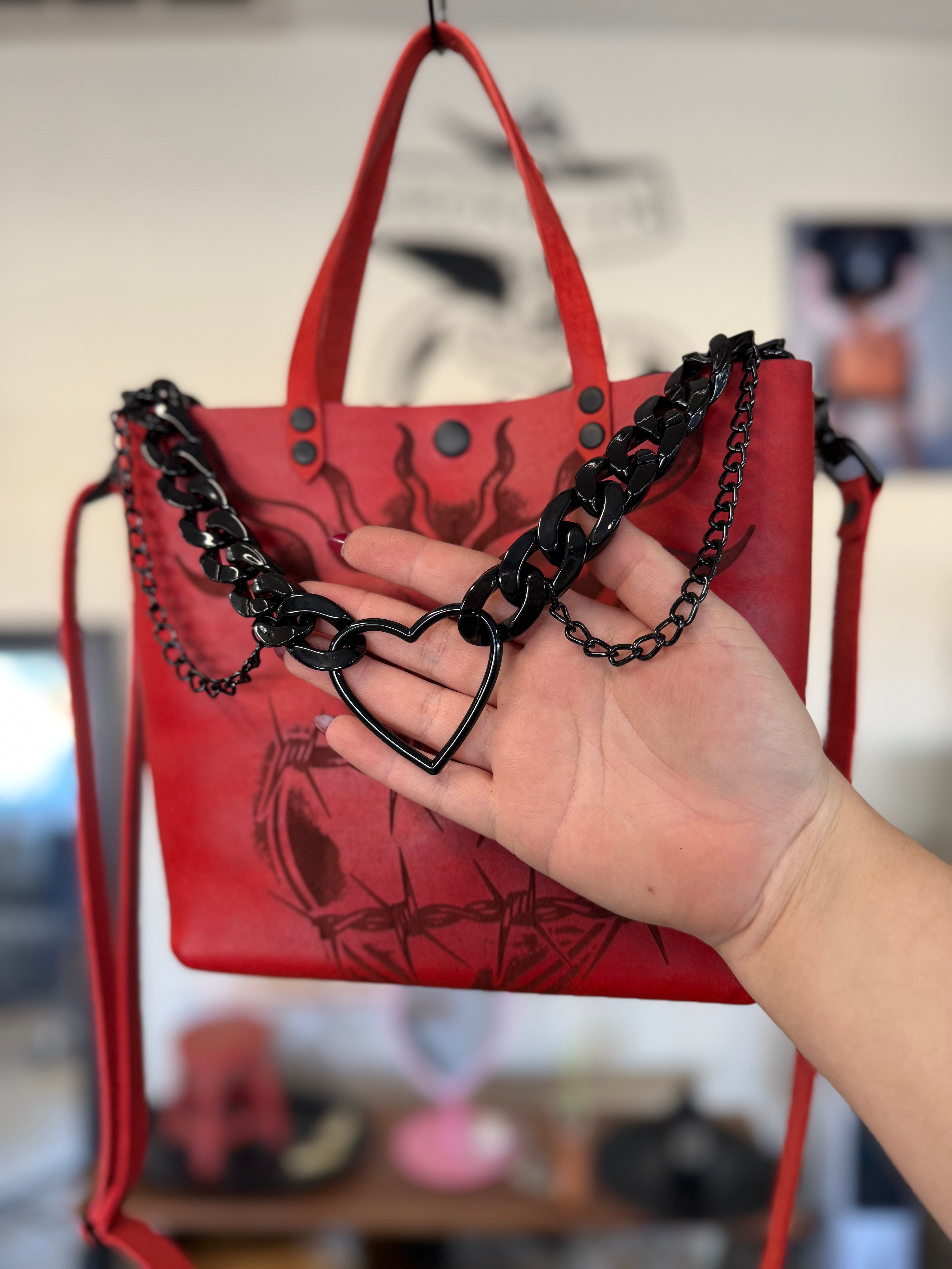 Bag Accessory: Heart Choker Chain