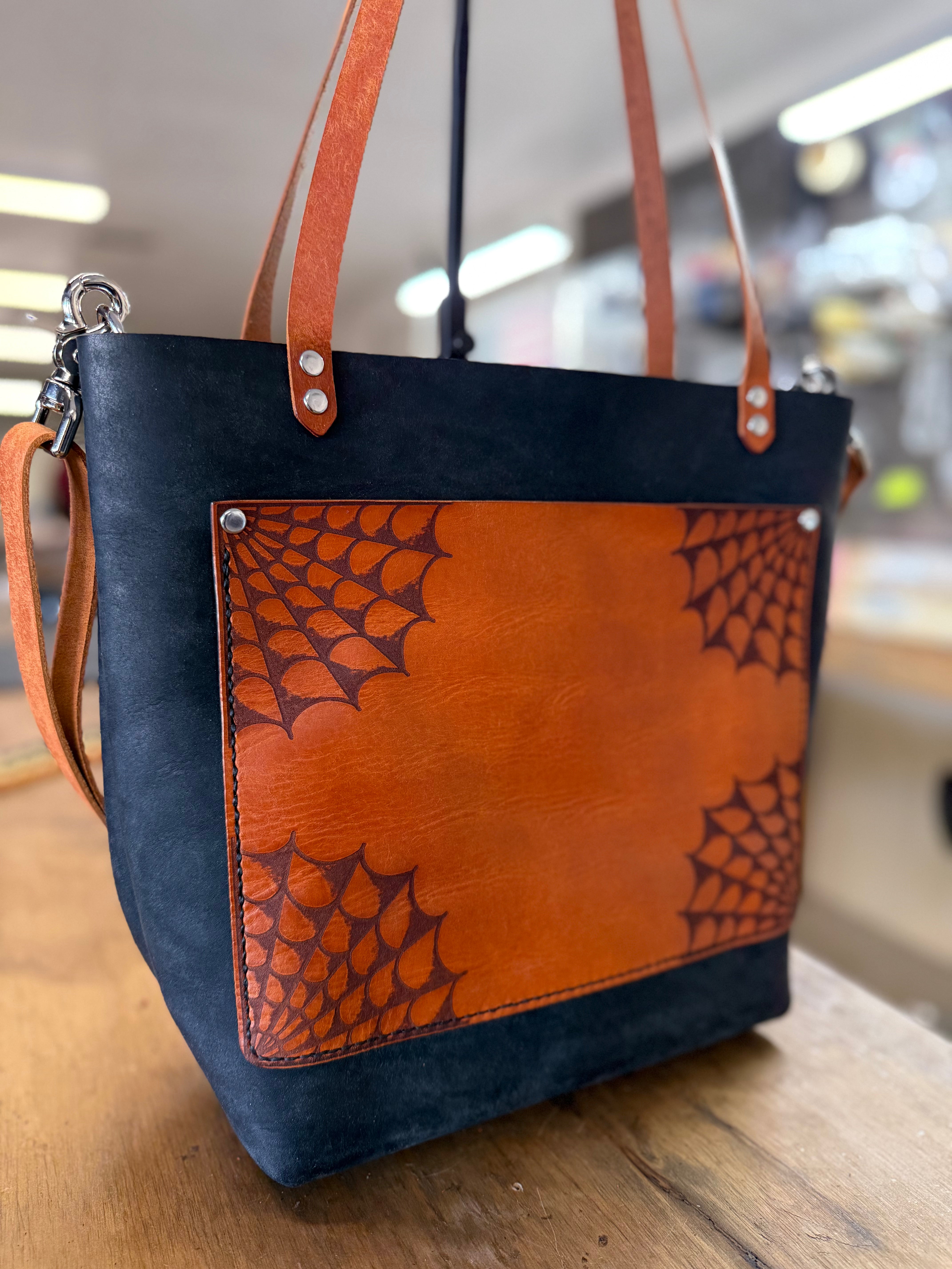 The Work Tote: Spiderwebs (ready to ship)