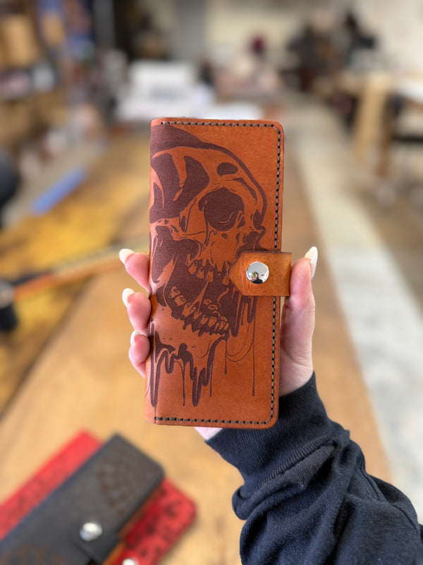 Bandita Wallet: Twin Skulls (ready to ship)