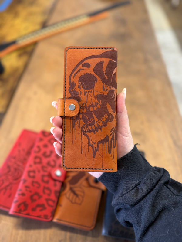 Bandita Wallet: Twin Skulls (ready to ship)