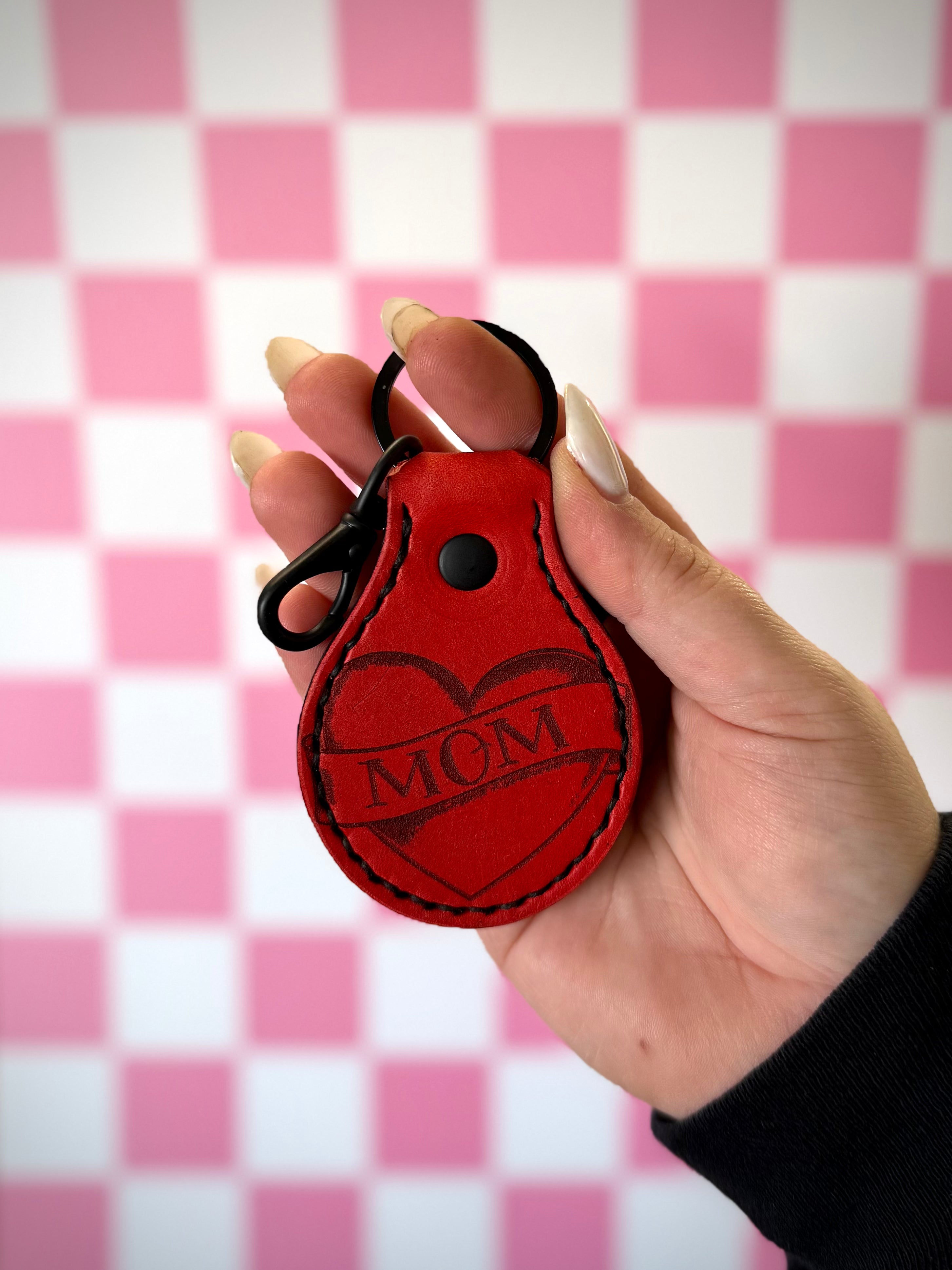 Slow Ride Key Fob: Mom Heart (ready to ship)