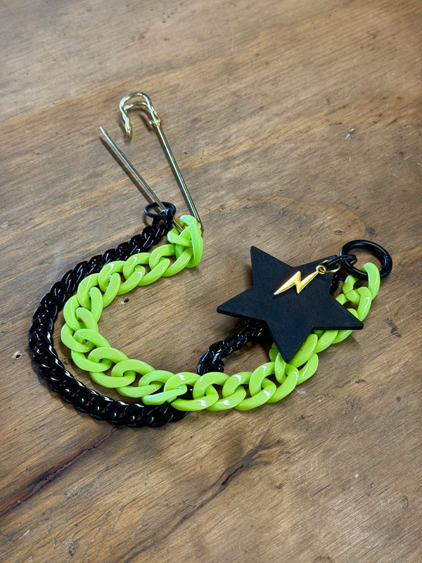 Bag Accessory: Neon Layered Chain