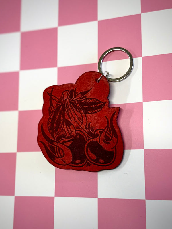 Keychain: Flame Cherries