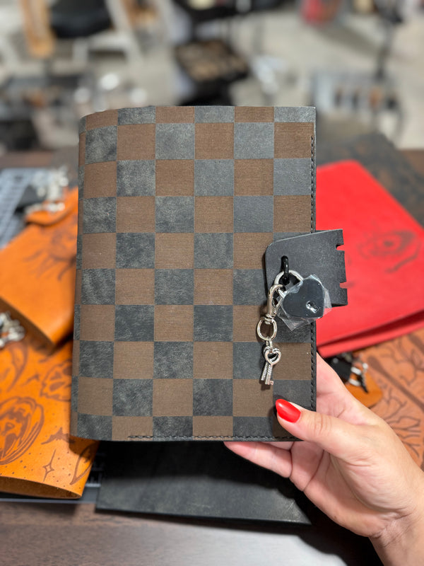 Secret Keeper Journal Cover: Checker Print