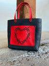 Pocket Mini Tote: Barbed Wire Heart